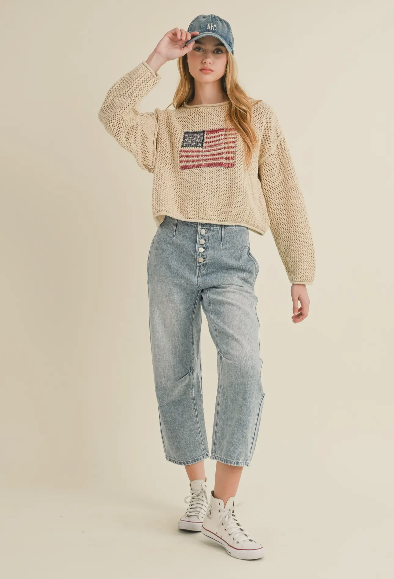 Flag knitted sweater