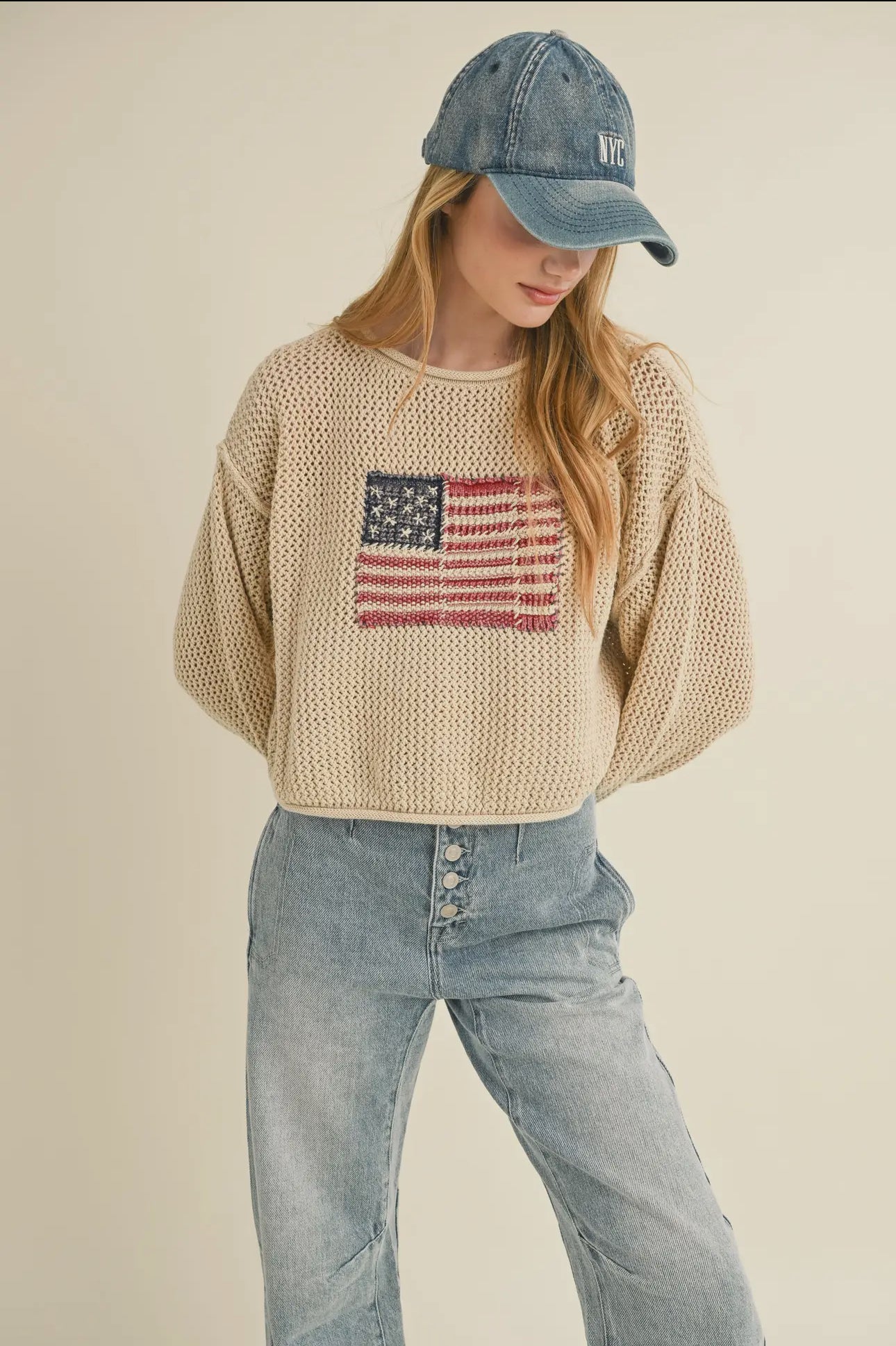 Flag knitted sweater