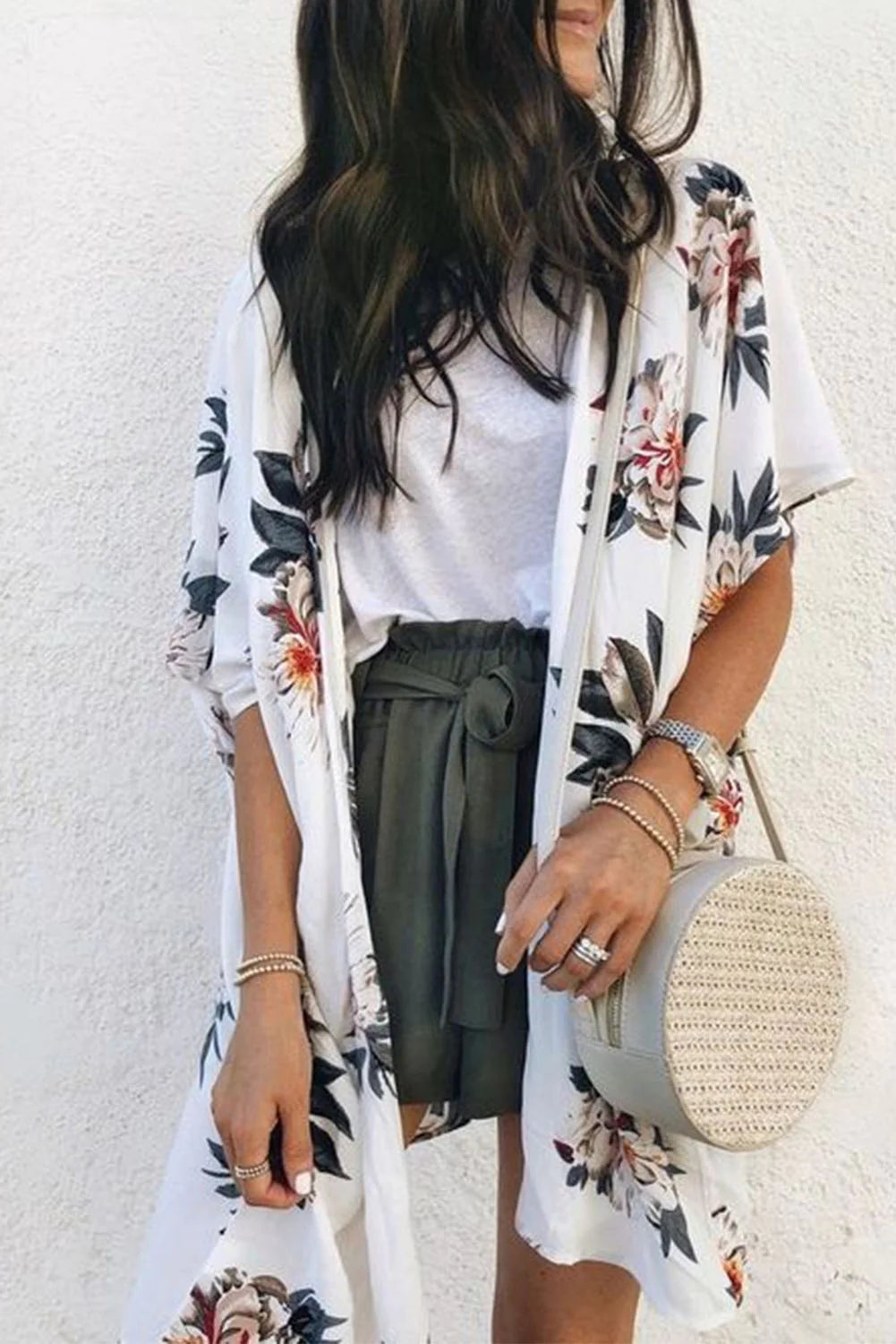 Summer flowers kimono