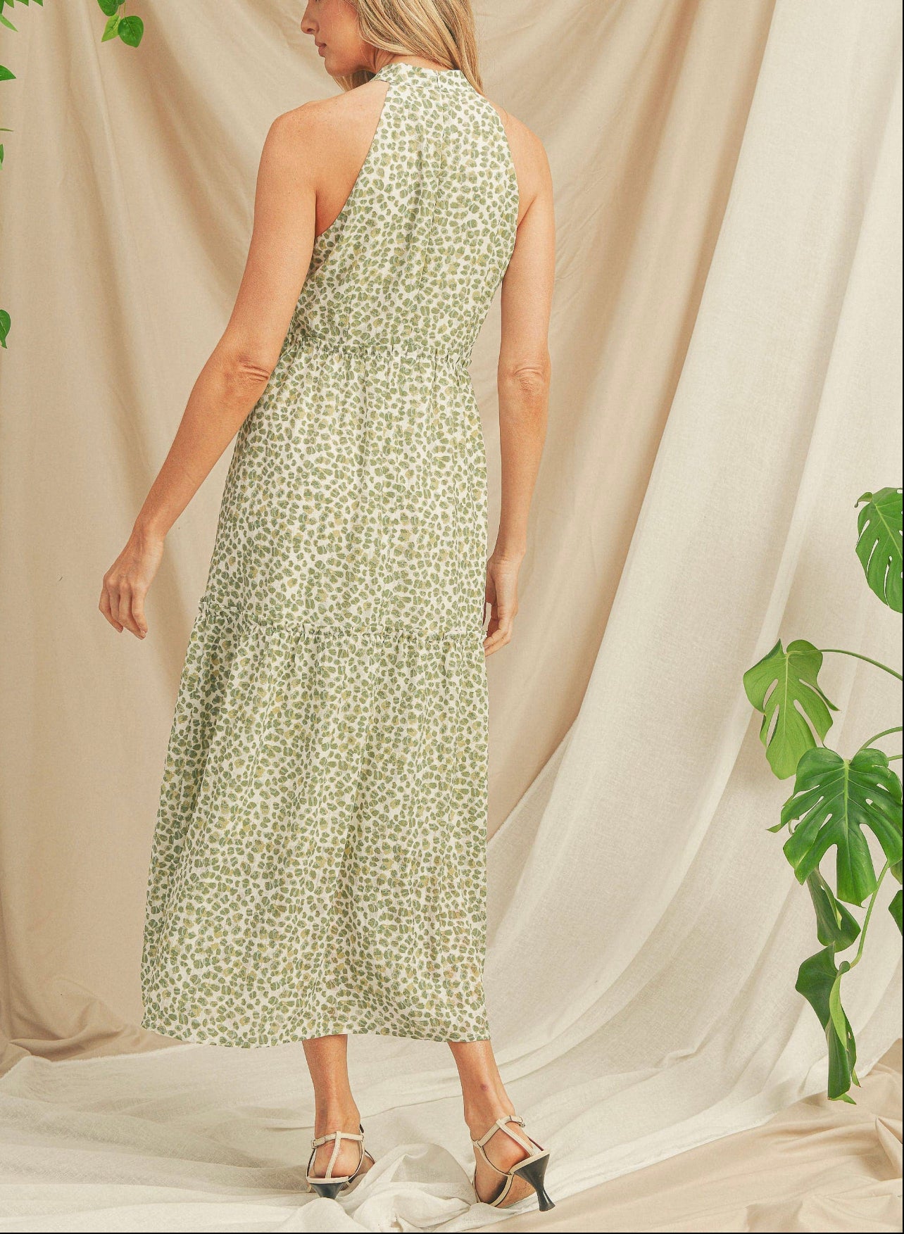 Sage maxi dress